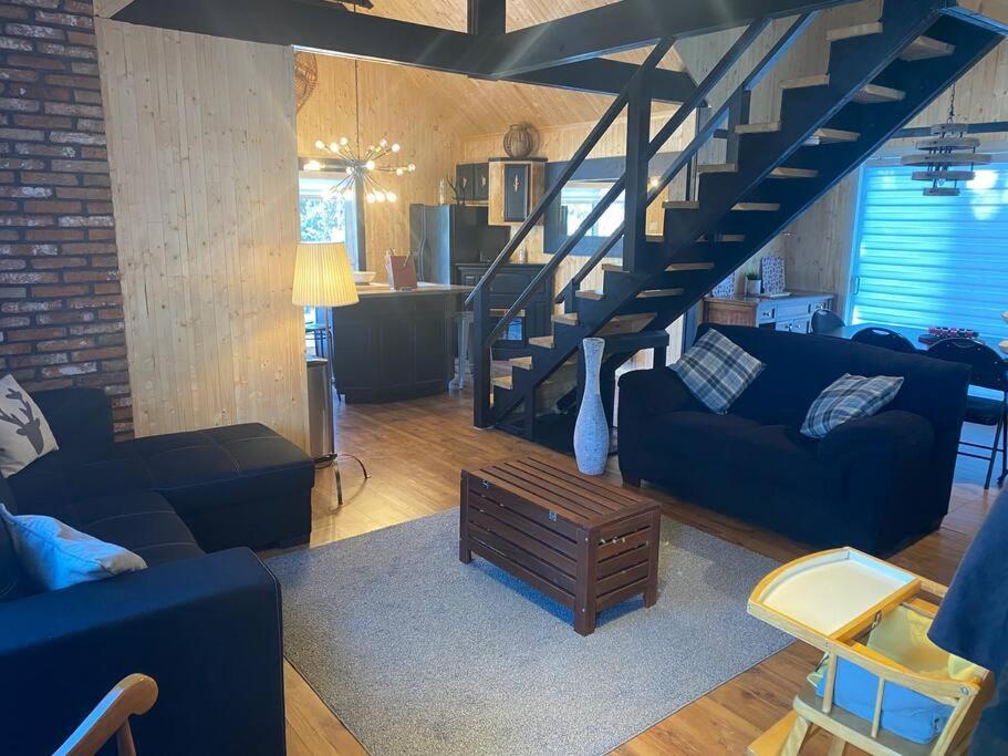 Le Jazz- Chalet Rustique/Chic Avec Spa Notre-Dame-Des-Bois Exterior photo